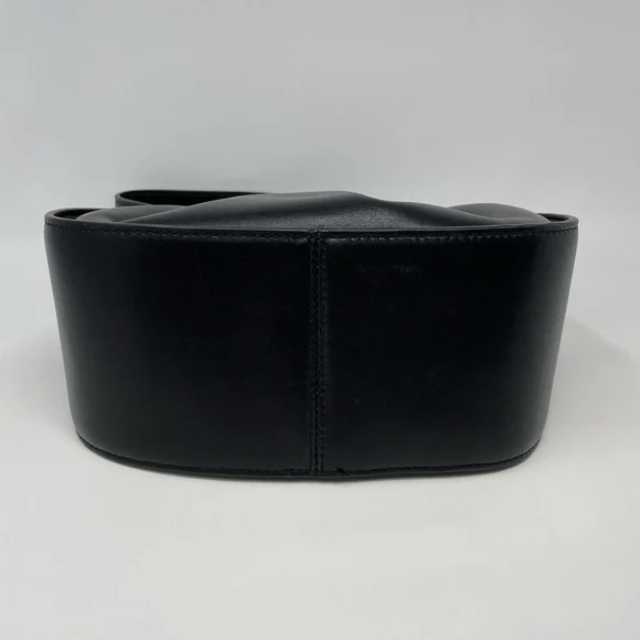 EUC Loeffler Randall Aris Gathered Ruched Petite Shoulder Bag Black Leather - Picture 9 of 15